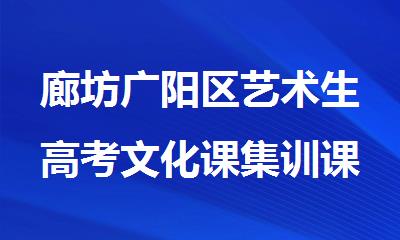 廊坊广阳区艺术生高考文化课集训课程培训班