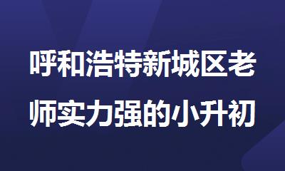 呼和浩特新城区老师实力强的小升初衔接补课中心