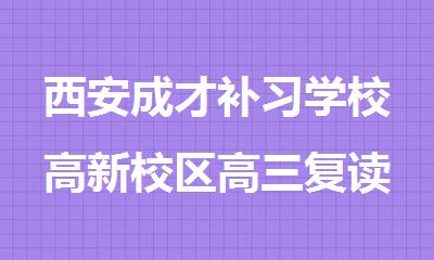 西安成才补习学校高新校区高三复读班25人小班