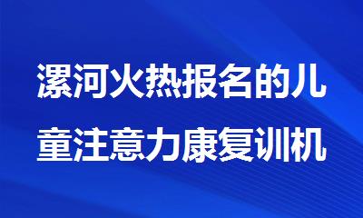 漯河火热报名的儿童注意力康复训机构有哪些