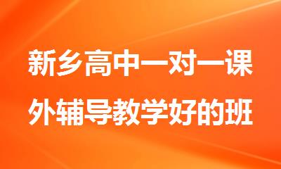 新乡高中一对一课外辅导教学好的班