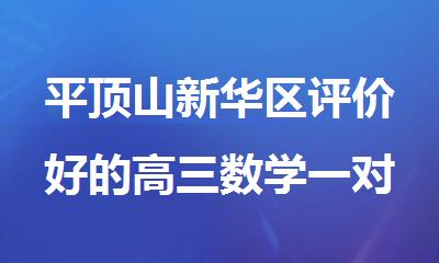 平顶山新华区评价好的高三数学一对一补习班