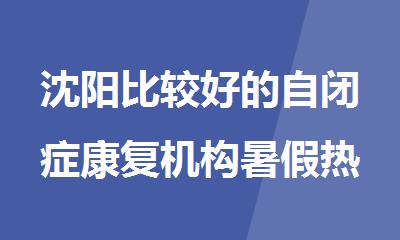 沈阳比较好的自闭症康复机构暑假热度排名汇总