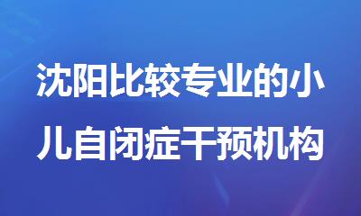 沈阳比较专业的小儿自闭症干预机构名单新鲜出炉