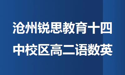 沧州锐思教育十四中校区高二语数英补课班