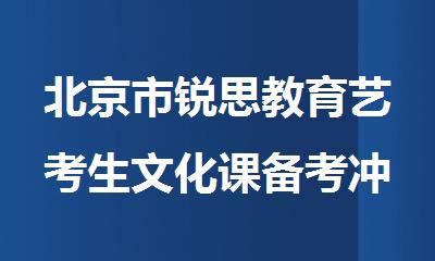 北京市锐思教育艺考生文化课备考冲刺集训营