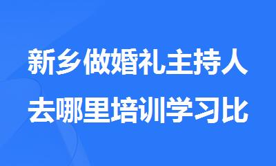 新乡做婚礼主持人去哪里培训学习比较好