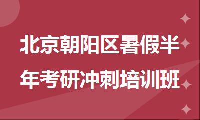 北京朝阳区暑假半年考研冲刺培训班实力排名
