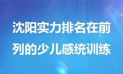 沈阳实力排名在前列的少儿感统训练机构新名单汇总