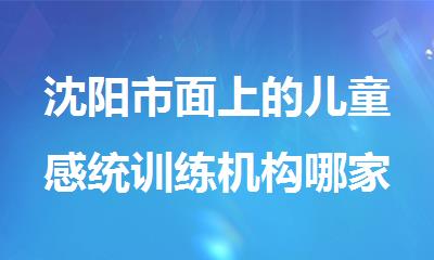 沈阳市面上的儿童感统训练机构哪家有口碑名单榜首公布