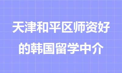 天津和平区师资好的韩国留学中介