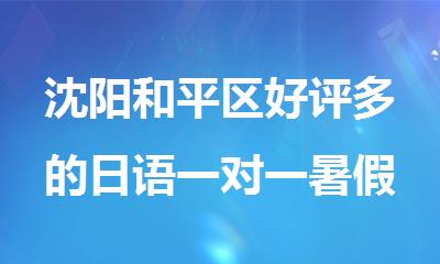 沈阳和平区好评多的日语一对一暑假班名单今日公布