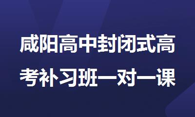 咸阳高中封闭式高考补习班一对一课程介绍