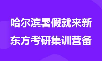 哈尔滨暑假就来新东方考研集训营备考难题一键全消