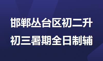 邯郸丛台区初二升初三暑期全日制辅导机构