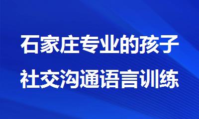 石家庄专业的孩子社交沟通语言训练机构