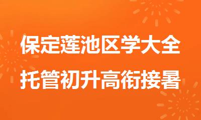 保定莲池区学大全托管初升高衔接暑期辅导班