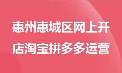 惠州惠城区网上开店淘宝拼多多运营培训机构名单汇总