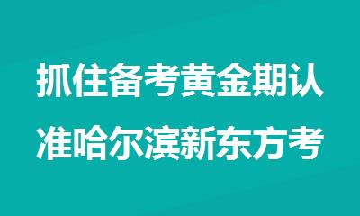 抓住备考黄金期认准哈尔滨新东方考研暑期集训营