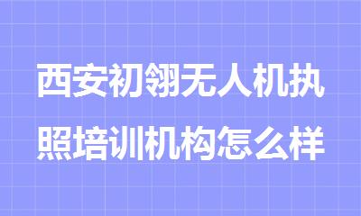 西安初翎无人机执照培训机构怎么样