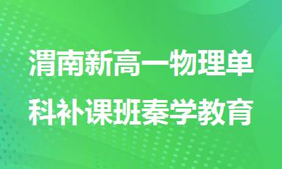 渭南新高一物理单科补课班秦学教育实力比较强