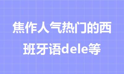 焦作人气热门的西班牙语dele等级考试培训学校