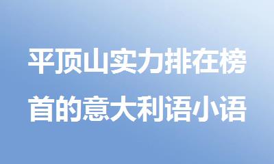 平顶山实力排在榜首的意大利语小语种培训班