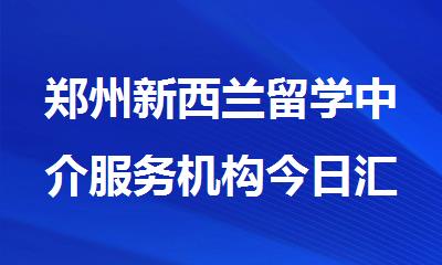 郑州新西兰留学中介服务机构今日汇总一览