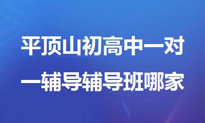 平顶山初高中一对一辅导辅导班哪家比较好