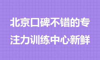 北京口碑不错的专注力训练中心新鲜出炉