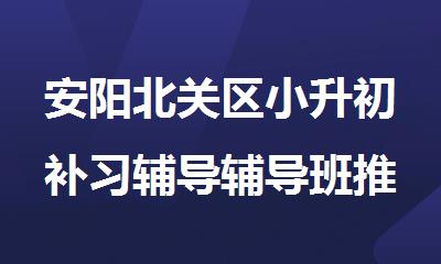 安阳北关区小升初补习辅导辅导班推荐