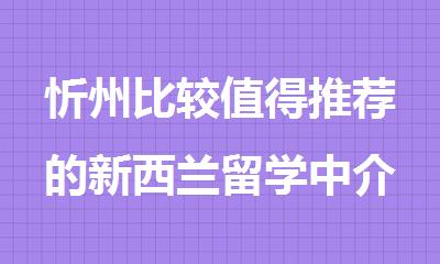 忻州比较值得推荐的新西兰留学中介有哪几家