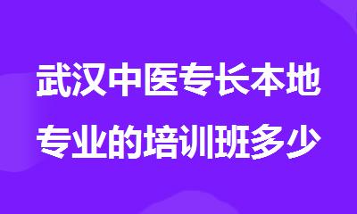武汉中医专长本地专业的培训班多少钱