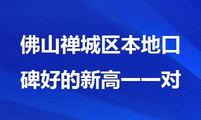 佛山禅城区本地口碑好的新高一一对一补课哪家好精选名单汇总