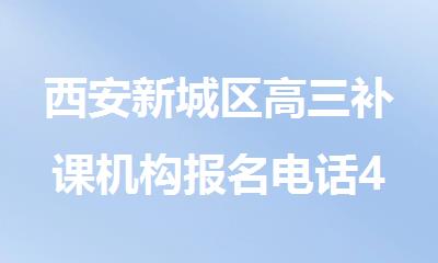 西安新城区高三补课机构报名电话4000069076