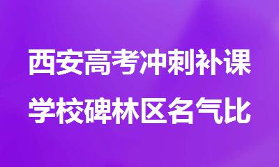 西安高考冲刺补课学校碑林区名气比较大的