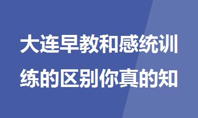 大连早教和感统训练的区别你真的知道吗