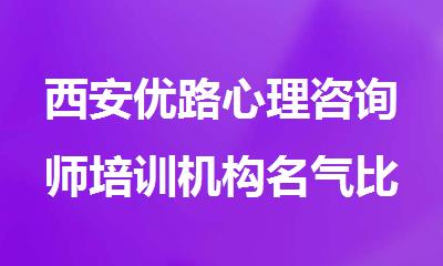 西安优路心理咨询师培训机构名气比较大的
