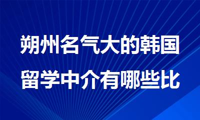 朔州名气大的韩国留学中介有哪些比较不错
