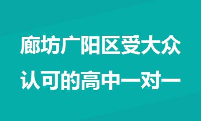 廊坊广阳区受大众认可的高中一对一辅导机构