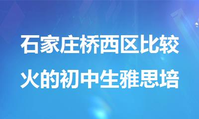 石家庄桥西区比较火的初中生雅思培训辅导机构