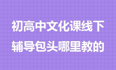 初高中文化课线下辅导包头哪里教的好