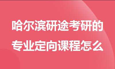 哈尔滨研途考研的专业定向课程怎么样