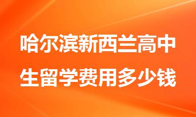 哈尔滨新西兰高中生留学费用多少钱