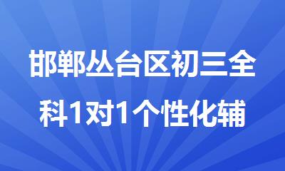 邯郸丛台区初三全科1对1个性化辅导课程培训班