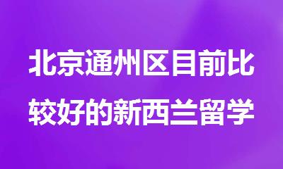 北京通州区目前比较好的新西兰留学办理中介