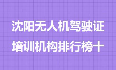 沈阳无人机驾驶证培训机构排行榜十大名单汇总