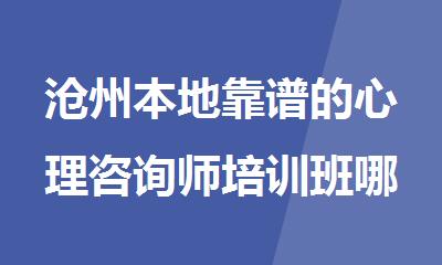 沧州本地靠谱的心理咨询师培训班哪个好