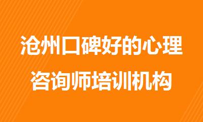 沧州口碑好的心理咨询师培训机构