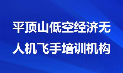 平顶山低空经济无人机飞手培训机构重磅推荐